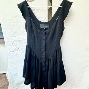 Vanessa Mooney Black Textured Romper
